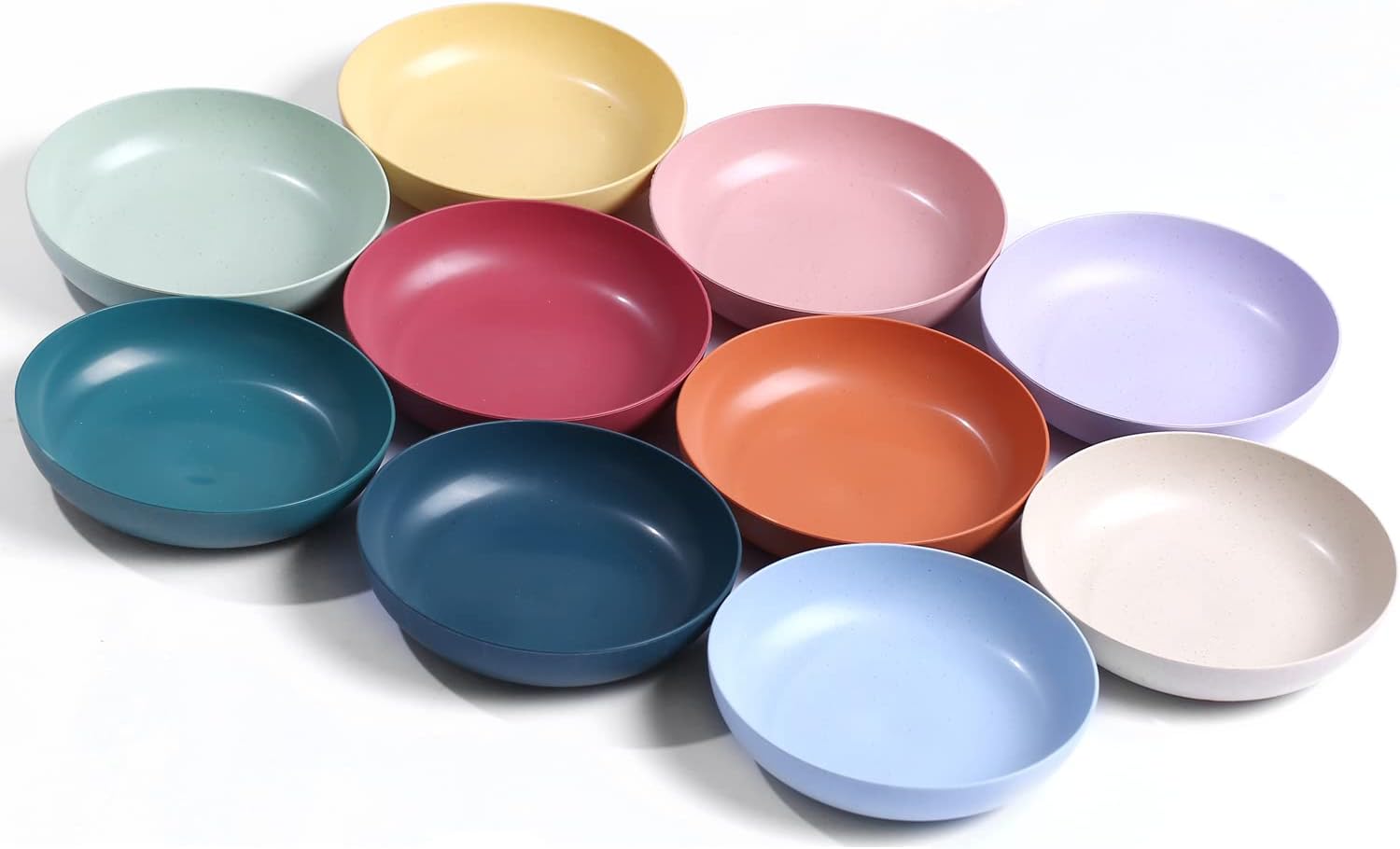 Set of 10 Lightweight Plastic Plates (14 cm) – Small Appetizer Set | Unbreakable, Reusable