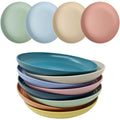 Lightweight Plastic Plates 8 Pieces 20 cm Large Dinner Plate Set | Unbreakable Reusable