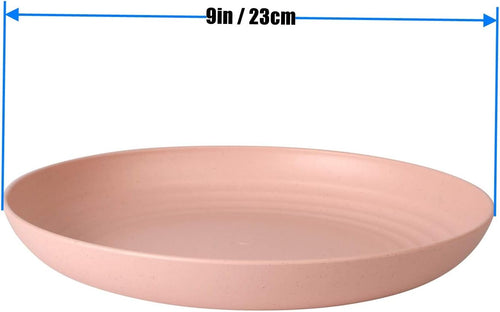 Lightweight Plastic Plates 8 Pieces 20 cm Large Dinner Plate Set | Unbreakable Reusable